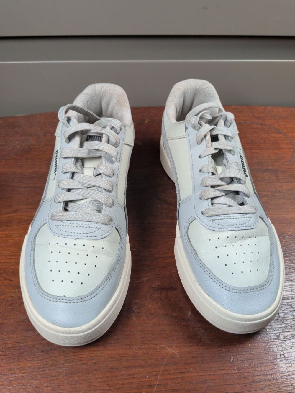 Puma Casual Low Top Sneakers Gray White Lace Up Men's Size US 9 EU 42 UK 8